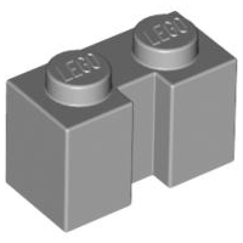 Steen, Aangepast 1x2 met gleuf Light Bluish Gray